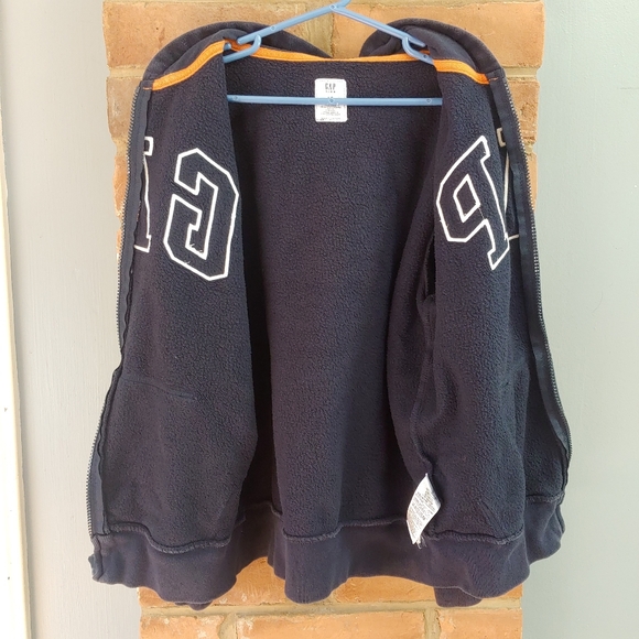(2 for $20) Gap blue zip up hoodie youth size large - Picture 4 of 6